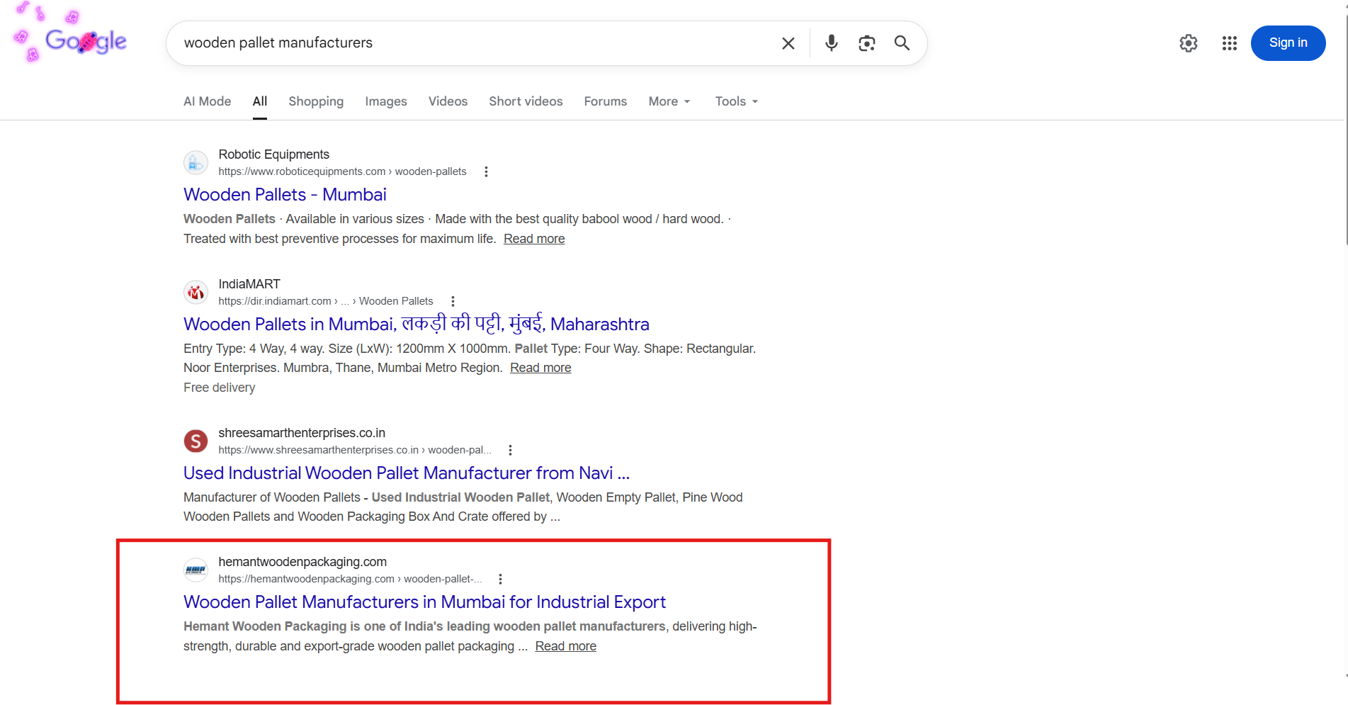 wooden pallet manufacture